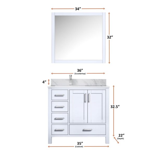 Jacques 36" x 22" Left Offset Bath Vanity - Image 2