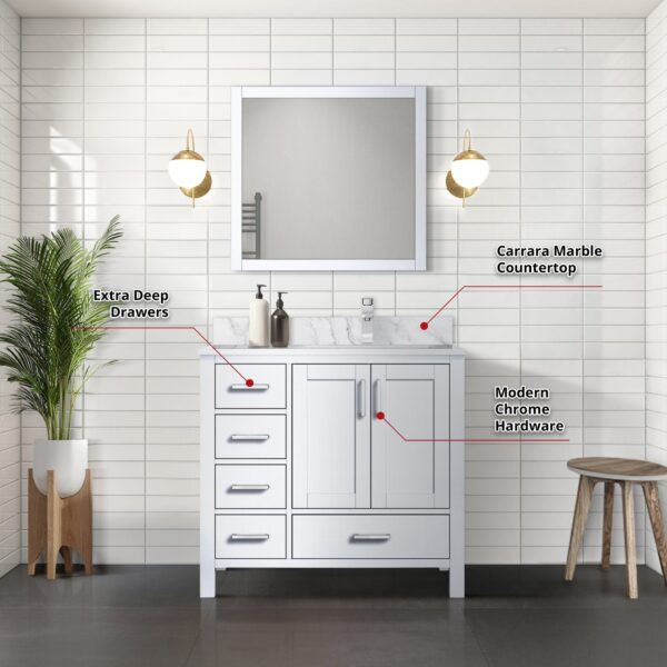 Jacques 36" x 22" Right Offset Bath Vanity - Image 2