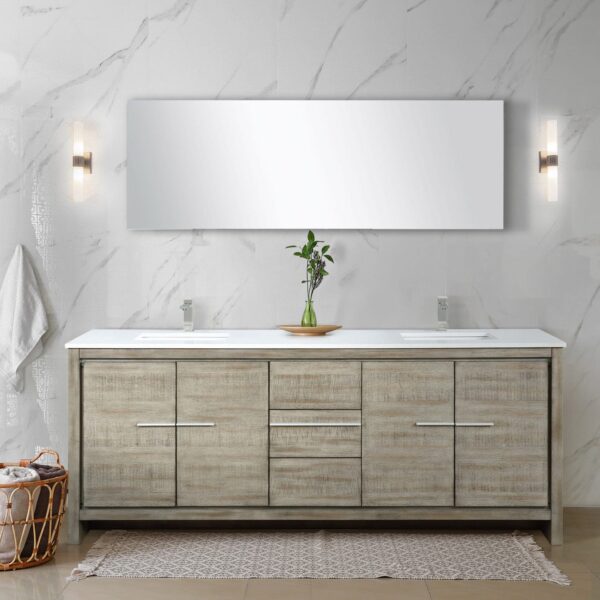 Lafarre 80" Rustic Acacia Double Bathroom Vanity
