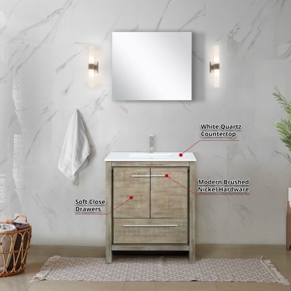 Lafarre 30" Rustic Acacia Bathroom Vanity - Image 2