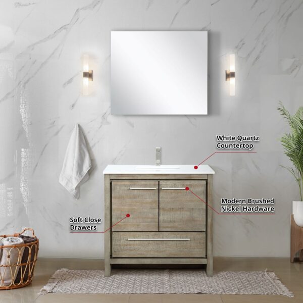 Lafarre 36" Rustic Acacia Bathroom Vanity - Image 2