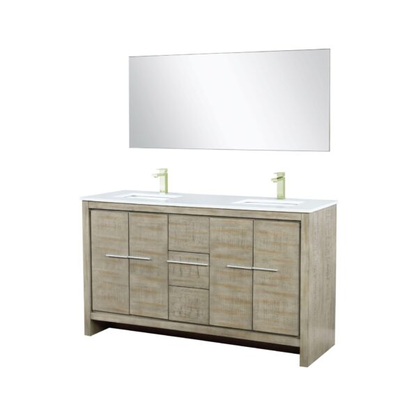 Lafarre 60" Rustic Acacia Double Bathroom Vanity - Image 3