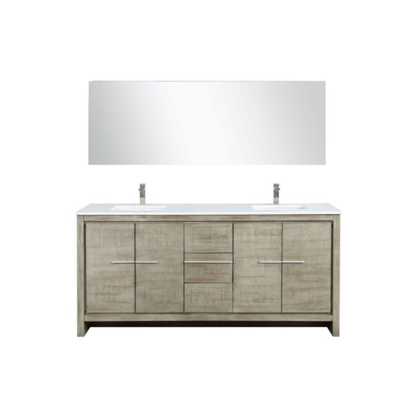Lafarre 72" Rustic Acacia Double Bathroom Vanity - Image 5