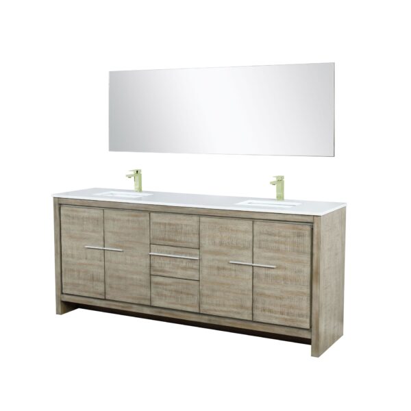 Lafarre 80" Rustic Acacia Double Bathroom Vanity - Image 3