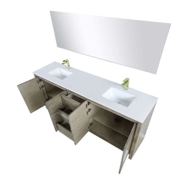 Lafarre 80" Rustic Acacia Double Bathroom Vanity - Image 2
