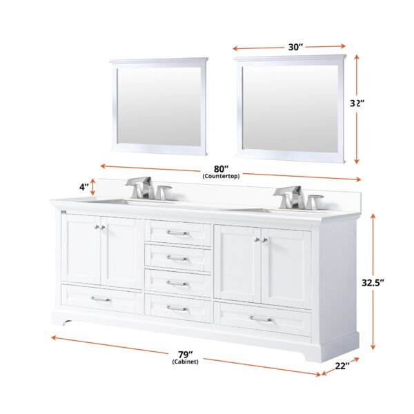 Dukes 84" x 22" Double Bath Vanity - Image 4
