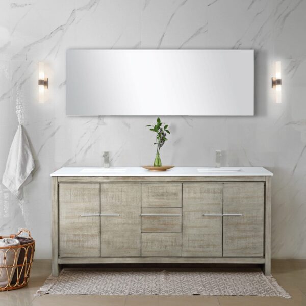Lafarre 72" Rustic Acacia Double Bathroom Vanity