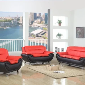 1073 RED/BLACK SOFA