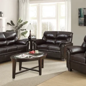 1452 BROWN PU SOFA