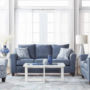 1253 BLUE PU SOFA