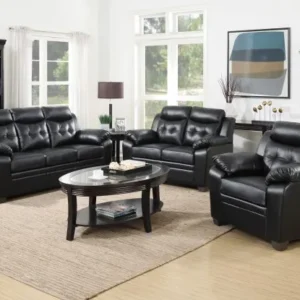 1380 BLACK PU SOFA