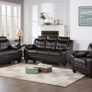 1382 BROWN PU SOFA