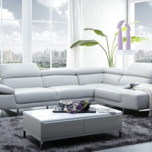 1717 Italian Leather Sectional Left Hand Facing