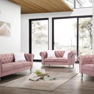 2075 PINK VELVET SOFA