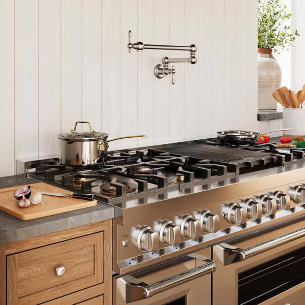 ZLINE 48 in. Fingerprint Resistant Stainless Steel 6.0 cu.ft. 7 Gas Burner/Electric Oven Range with Brass Burners (RAS-SN-BR-48) - Image 18