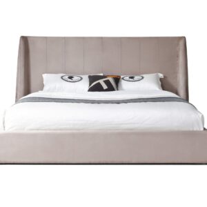 Modrest Roma - Modern Taupe Microfiber Upholstered Bed