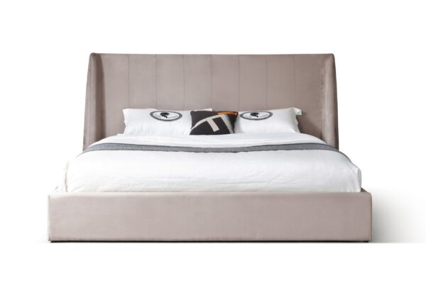 Modrest Roma - Modern Taupe Microfiber Upholstered Bed