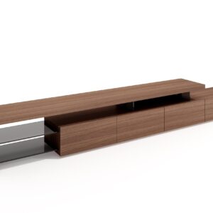 Modrest Loreta - Modern Walnut TV Stand