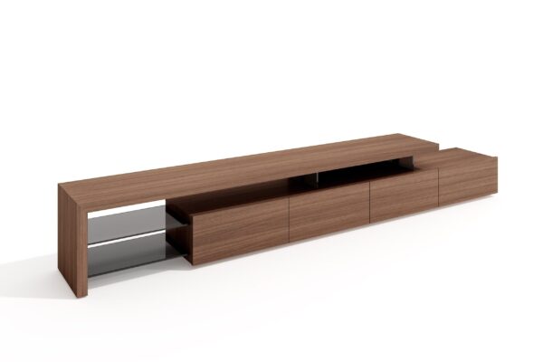 Modrest Loreta - Modern Walnut TV Stand