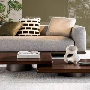 Modrest Valley - Modern Walnut + Titanium Coffee Table