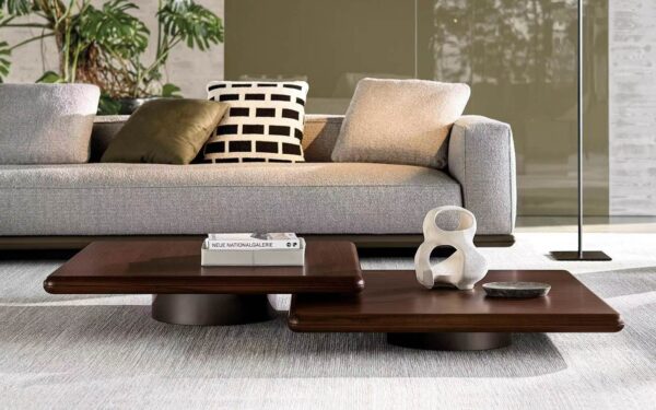 Modrest Valley - Modern Walnut + Titanium Coffee Table