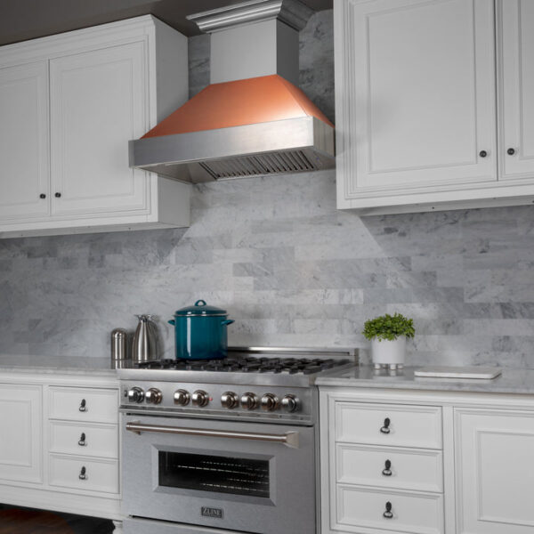 ZLINE Ducted Fingerprint Resistant Stainless Steel Range Hood with Copper Shell (8654C) - Image 6