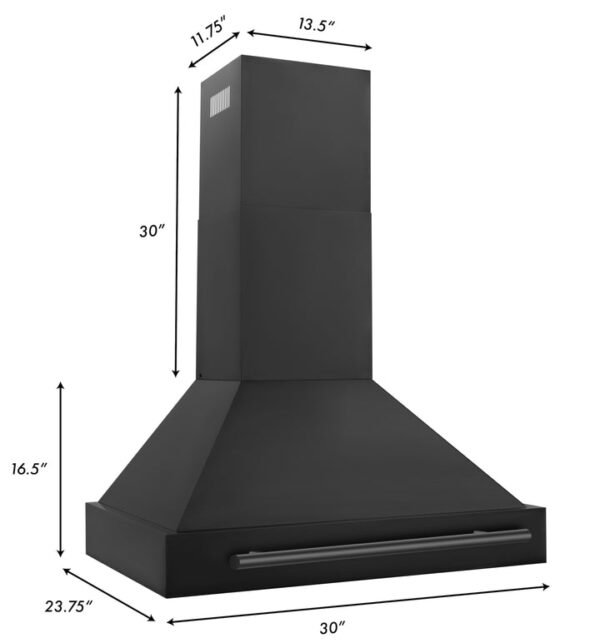 ZLINE Black Stainless Steel Range Hood with Black Stainless Steel Handle and Size Options(BS655-BS) - Image 11