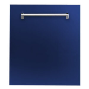 ZLINE 24 in. Top Control Dishwasher with Blue Gloss Panel and Traditional Style Handle, 52dBa (DW-BG-24)