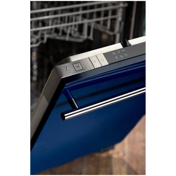 ZLINE 18 in. Compact Top Control Dishwasher with Blue Gloss Panel and Modern Style Handle, 52 dBa (DW-BG-H-18) - Image 6