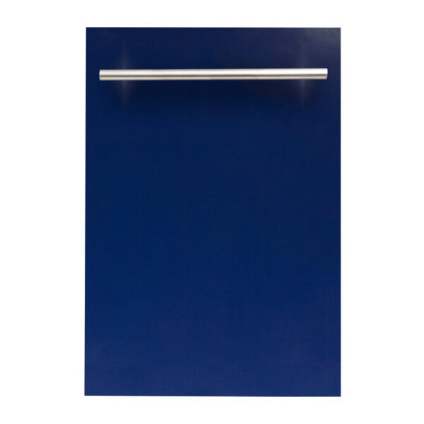 ZLINE 18 in. Compact Top Control Dishwasher with Blue Gloss Panel and Modern Style Handle, 52 dBa (DW-BG-H-18)