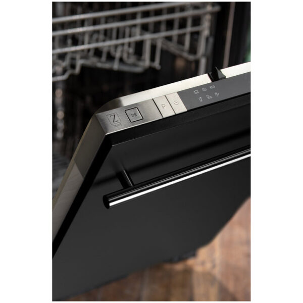 ZLINE 18 in. Compact Top Control Dishwasher with Matte Black Panel and Modern Style Handle, 52 dBa (DW-BLM-H-18) - Image 6