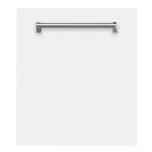 ZLINE 24 in. Top Control Dishwasher with Matte White Panel and Traditional Style Handle, 52dBa (DW-WM-24)