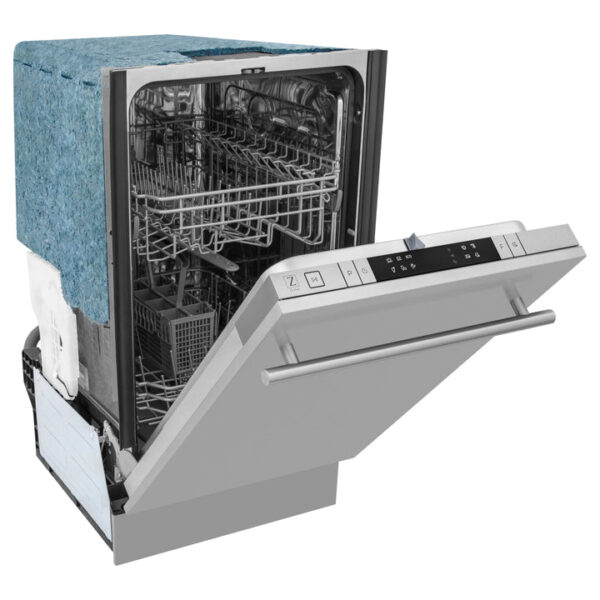 ZLINE 18 in. Compact Top Control Dishwasher with Stainless Steel Panel and Modern Style Handle, 52 dBa (DW-304-18) - Image 6