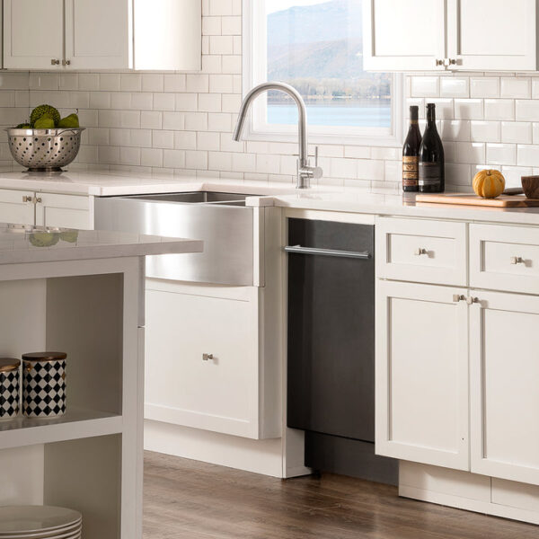 ZLINE 18 in. Compact Top Control Dishwasher with Matte Black Panel and Modern Style Handle, 52 dBa (DW-BLM-H-18) - Image 3