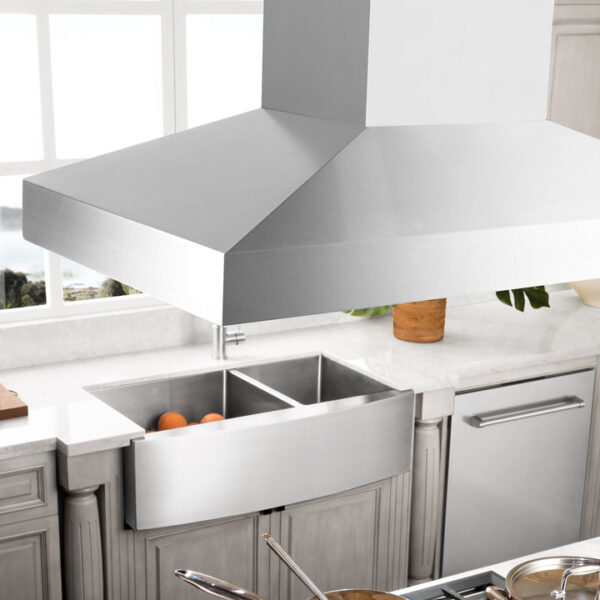 ZLINE Island Mount Range Hood in Stainless Steel with Built-in ZLINE CrownSound Bluetooth Speakers (KL3iCRN-BT) - Image 2