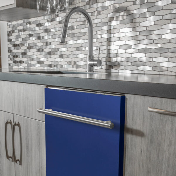 ZLINE 24 in. Top Control Dishwasher with Blue Matte Panel and Modern Style Handle, 52dBa (DW-BM-H-24) - Image 9