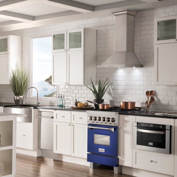 ZLINE 24 in. Professional Dual Fuel Range in Fingerprint Resistant Stainless Steel with Blue Matte Door (RAS-BM-24) - Image 17