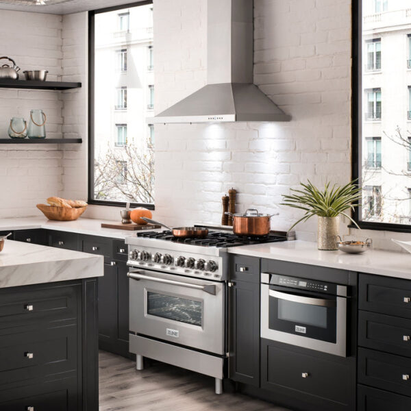 ZLINE 42 in. Recirculating Wall Mount Range Hood with Charcoal Filters in Stainless Steel (KB-CF-42) - Image 3