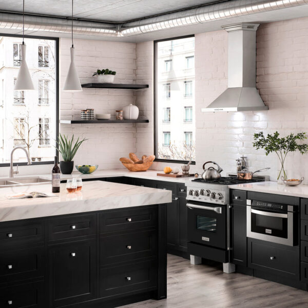 ZLINE 24 in. 2.8 cu. ft. Range with Gas Stove and Gas Oven in Stainless Steel with Black Matte Door (RG-BLM-24) - Image 11