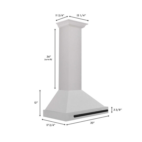 ZLINE 30 in. Autograph Edition Fingerprint Resistant Stainless Steel Range Hood and Accents (KB4SNZ-30) - Image 3