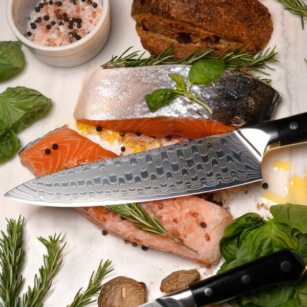 ZLINE 8 in. Professional Damascus Steel Chef’s Knife (KCKT-JD) - Image 7