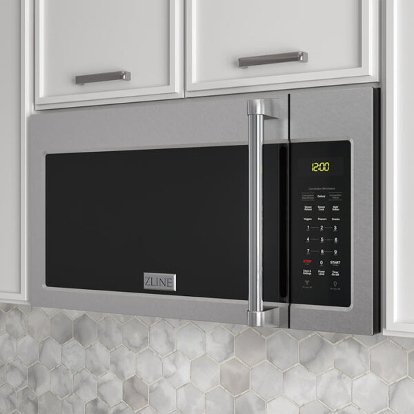 ZLINE 30 in. Black Stainless Steel Over the Range Convection Microwave Oven with Traditional Handle (MWO-OTR-H-BS) - Image 2