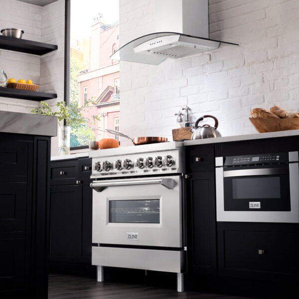 ZLINE 36 in. Dual Fuel Range with Gas Stove and Electric Oven in Stainless Steel with Brass Burners (RA-BR-36) - Image 14
