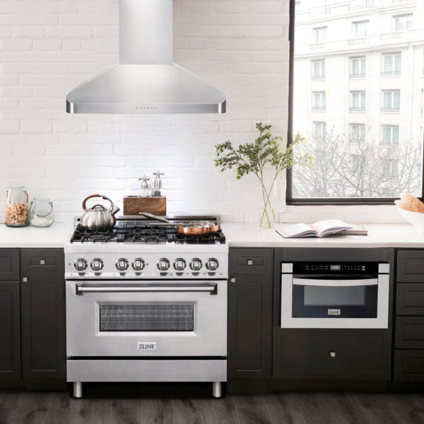 ZLINE Alpine Series Ducted Wall Mount Range Hood in Stainless Steel (ALP100WL) - Image 2