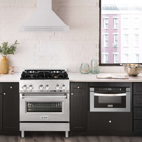 ZLINE 30 in. Stainless Steel Range Hood with Stainless Steel Handle and Colored Shell Options (KB4STX-30) - Image 9
