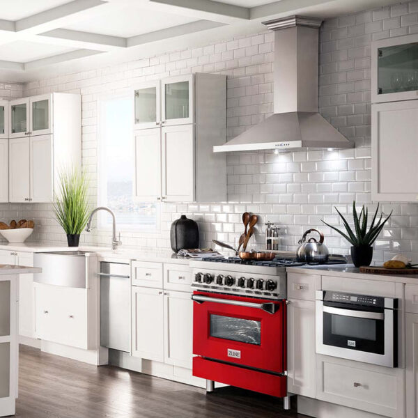 ZLINE 36 in. Dual Fuel Range with Gas Stove and Electric Oven in Stainless Steel with Red Matte Door (RA-RM-36) - Image 12