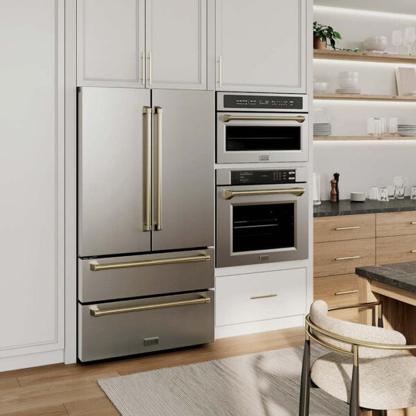 ZLINE 30 in. Autograph Edition Electric Single Wall Oven with Self Clean and True Convection in Fingerprint Resistant Stainless Steel and Polished Gold Accents (AWSSZ-30-G) - Image 16