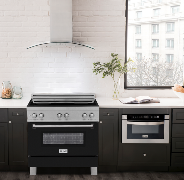 ZLINE 36 in. Induction Range in Fingerprint Resistant Stainless Steel with Black Matte Door (RAINDS-BLM-36) - Image 8