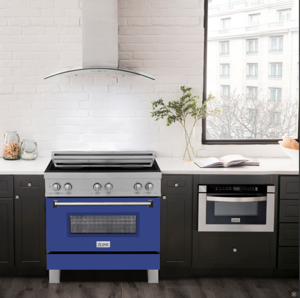 ZLINE 36 in. Induction Range in Fingerprint Resistant Stainless Steel with Blue Matte Door (RAINDS-BM-36) - Image 11
