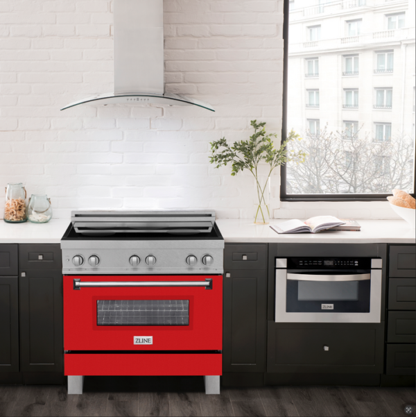 ZLINE 36 in. Induction Range in Fingerprint Resistant Stainless Steel with Red Matte Door (RAINDS-RM-36) - Image 12